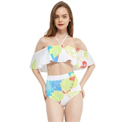 Bird Lover T- Shirtbird T- Shirt (9) Halter Flowy Bikini Set  by maxcute