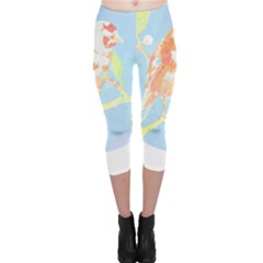 Birds Illustration T- Shirtbird T- Shirt (1) Capri Leggings  by maxcute