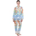 Birds Illustration T- Shirtbird T- Shirt (1) Women s Long Sleeve Satin Pajamas Set	 View1