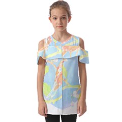 Birds Illustration T- Shirtbird T- Shirt (1) Fold Over Open Sleeve Top by maxcute