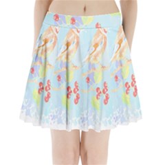 Birds Illustration T- Shirtbird T- Shirt (2) Pleated Mini Skirt by maxcute