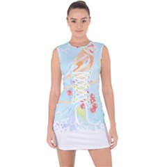 Birds Illustration T- Shirtbird T- Shirt (2) Lace Up Front Bodycon Dress by maxcute