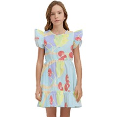 Birds Illustration T- Shirtbird T- Shirt (2) Kids  Winged Sleeve Dress by maxcute