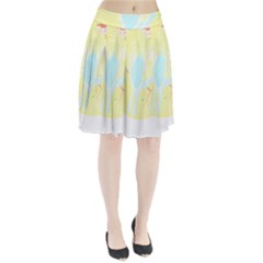 Birds Illustration T- Shirtbird T- Shirt (3) Pleated Skirt by maxcute