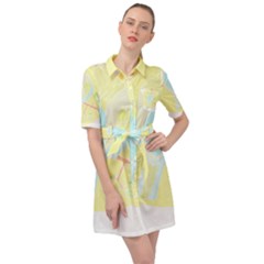 Birds Illustration T- Shirtbird T- Shirt (3) Belted Shirt Dress