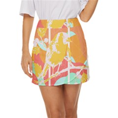 Birds Illustration T- Shirtbird T- Shirt (4) Mini Front Wrap Skirt by maxcute