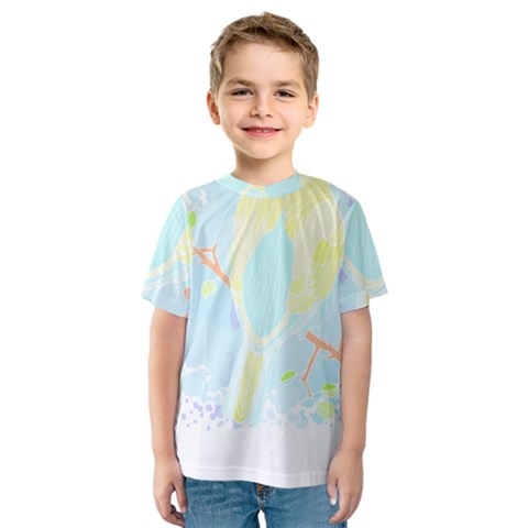 Birds Illustration T- Shirtbird T- Shirt (5) Kids  Sport Mesh Tee by maxcute