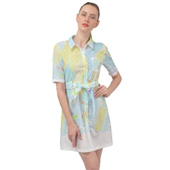 Birds Illustration T- Shirtbird T- Shirt (5) Belted Shirt Dress