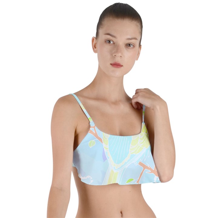 Birds Illustration T- Shirtbird T- Shirt (5) Layered Top Bikini Top 