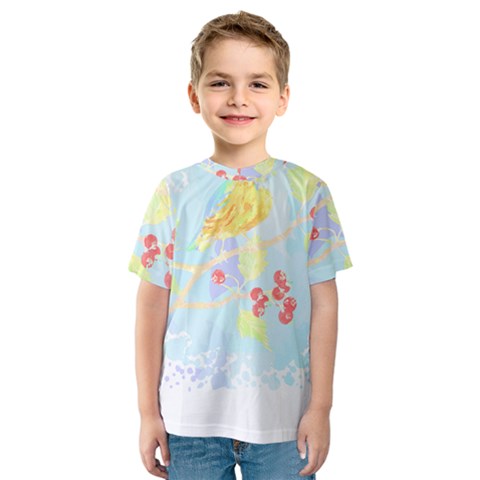 Birds Illustration T- Shirtbird T- Shirt (6) Kids  Sport Mesh Tee by maxcute