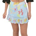 Birds Illustration T- Shirtbird T- Shirt (6) Fishtail Mini Chiffon Skirt View1