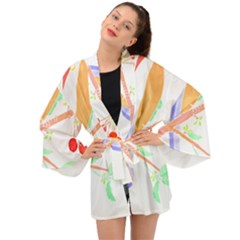 Birds Illustration T- Shirtbird T- Shirt (8) Long Sleeve Kimono by maxcute