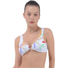 Birds Illustration T- Shirtbird T- Shirt (8) Ring Detail Bikini Top by maxcute