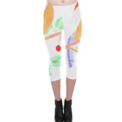 Birds Illustration T- Shirtbird T- Shirt (8) Capri Leggings  by maxcute