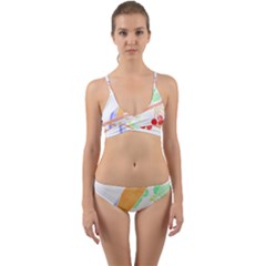 Birds Illustration T- Shirtbird T- Shirt (8) Wrap Around Bikini Set by maxcute