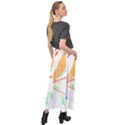 Birds Illustration T- Shirtbird T- Shirt (8) Velour Split Maxi Skirt View2