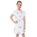 Black And White Pattern T- Shirt Black And White Pattern 11 Kids  Drop Waist Dress View1