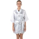 Black And White Pattern T- Shirt Black And White Pattern 11 Half Sleeve Satin Kimono  View1