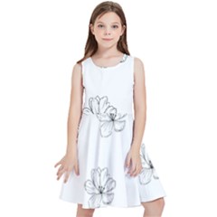 Black And White Pattern T- Shirt Black And White Pattern 11 Kids  Skater Dress by maxcute