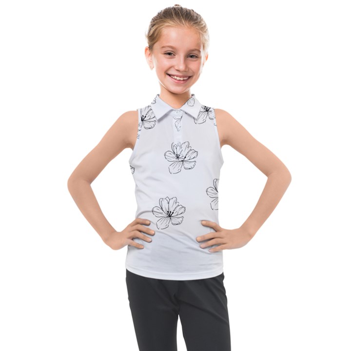 Black And White Pattern T- Shirt Black And White Pattern 11 Kids  Sleeveless Polo Tee