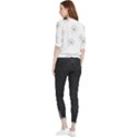 Black And White Pattern T- Shirt Black And White Pattern 11 Quarter Sleeve Blouse View2