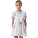 Black And White Pattern T- Shirt Black And White Pattern 11 Kids  Short Sleeve Pinafore Style Dress View1