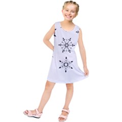 Black And White Pattern T- Shirt Black And White Pattern 12 Kids  Tunic Dress by maxcute