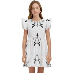 Black And White Pattern T- Shirt Black And White Pattern 12 Kids  Winged Sleeve Dress by maxcute