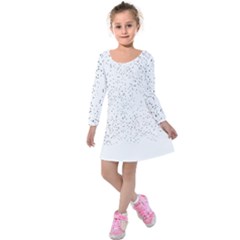 Black And White Pattern T- Shirt Black And White Pattern 14 Kids  Long Sleeve Velvet Dress by maxcute