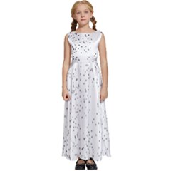 Black And White Pattern T- Shirt Black And White Pattern 14 Kids  Satin Sleeveless Maxi Dress by maxcute