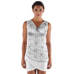 Black And White Pattern T- Shirt Black And White Pattern 2 Wrap Front Bodycon Dress by maxcute