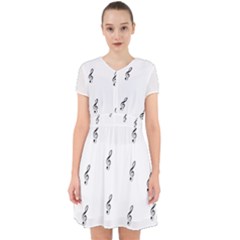 Black And White Pattern T- Shirt Black And White Pattern 7 Adorable in Chiffon Dress