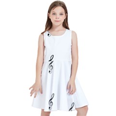 Black And White Pattern T- Shirt Black And White Pattern 7 Kids  Skater Dress