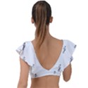 Black And White Pattern T- Shirt Black And White Pattern 7 Plunge Frill Sleeve Bikini Top View2