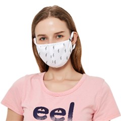 Black And White Pattern T- Shirt Black And White Pattern 7 Crease Cloth Face Mask (Adult)