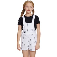 Black And White Pattern T- Shirt Black And White Pattern 7 Kids  Short Overalls