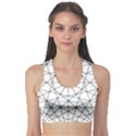 Black And White Pattern T- Shirt Black And White Pattern 8 Sports Bra View1