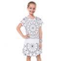 Black And White Pattern T- Shirt Black And White Pattern 8 Kids  Drop Waist Dress View1