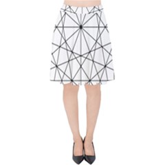 Black And White Pattern T- Shirt Black And White Pattern 8 Velvet High Waist Skirt by maxcute