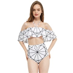 Black And White Pattern T- Shirt Black And White Pattern 8 Halter Flowy Bikini Set  by maxcute