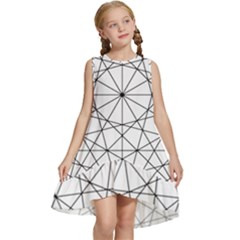 Black And White Pattern T- Shirt Black And White Pattern 8 Kids  Frill Swing Dress by maxcute