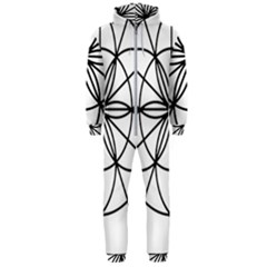 Black And White Pattern T- Shirt Black And White Pattern T- Shirt Hooded Jumpsuit (men) by maxcute