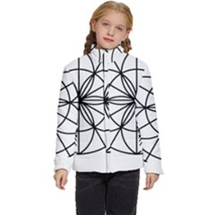 Black And White Pattern T- Shirt Black And White Pattern T- Shirt Kids  Puffer Bubble Jacket Coat by maxcute