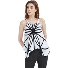 Black And White Pattern T- Shirt Black And White Pattern T- Shirt Flowy Camisole Tank Top by maxcute