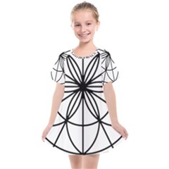 Black And White Pattern T- Shirt Black And White Pattern T- Shirt Kids  Smock Dress by maxcute