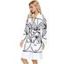 Black And White Pattern T- Shirt Black And White Pattern T- Shirt Long Sleeve Velour Robe View2