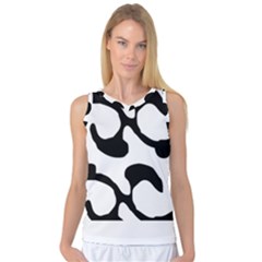 Black And White Swirl Pattern T- Shirt Black And White Swirl Pattern T- Shirt Women s Basketball Tank Top by maxcute