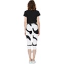 Black And White Swirl Pattern T- Shirt Black And White Swirl Pattern T- Shirt Inside Out Lightweight Velour Capri Leggings  View2