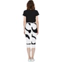 Black And White Swirl Pattern T- Shirt Black And White Swirl Pattern T- Shirt Inside Out Lightweight Velour Capri Leggings  View4