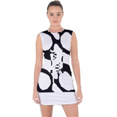 Black And White Swirl Pattern T- Shirt Black And White Swirl Pattern T- Shirt Lace Up Front Bodycon Dress by maxcute